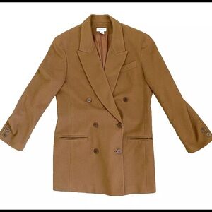 VTG Wool Cashmere Blend Blazer Jacket W 10 Ann Taylor Classic Slow Boho Corpcore